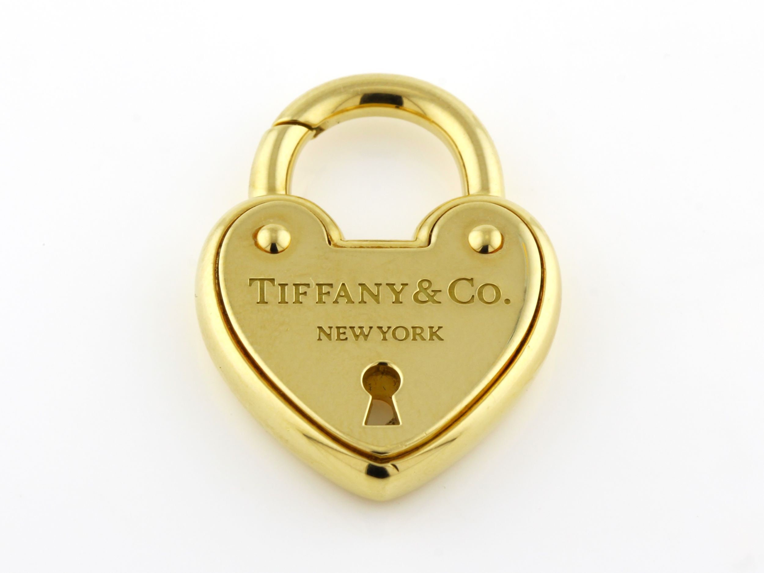Tiffany & Co.Keyhole Lock Mini Heart Pendant 18k Yellow Gold