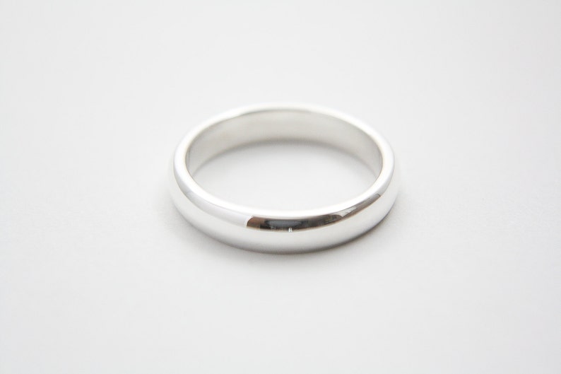 Eenvoudige Continuum zilveren armband / sterling zilver / armband / bruiloft armband / eenvoudige armband / bruiloft / verloving / zilveren armband / zilveren ring afbeelding 2