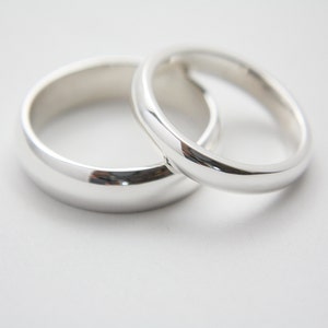 Eenvoudige Continuum zilveren armband / sterling zilver / armband / bruiloft armband / eenvoudige armband / bruiloft / verloving / zilveren armband / zilveren ring afbeelding 3