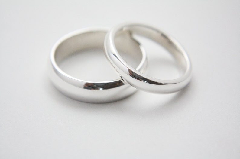 Eenvoudige Continuum zilveren armband / sterling zilver / armband / bruiloft armband / eenvoudige armband / bruiloft / verloving / zilveren armband / zilveren ring afbeelding 3