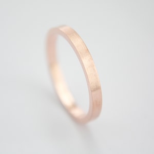 Stackable brushed Ring in 10k rose Gold / Gold Ring / Wedding Ring / Brushed Ring / stackable ring  / Rose Gold band / Gold band / Rose Gold
