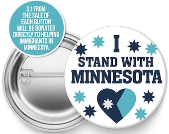 Botón/Pin "Estoy con Minnesota" Pin de recaudación de fondos de Minnesota Strong