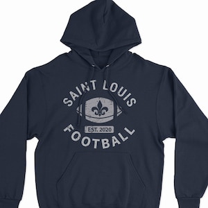St. Louis football hooded sweatshirt | st. louis football   sweatshirt | est. 2020 battlehawk football hoodie mslf-001-hoodie