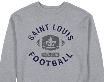 St. Louis football sweatshirt | st. louis football   crewneck sweatshirt | est. 2020 battlehawk football mslf-001-sweatshirt