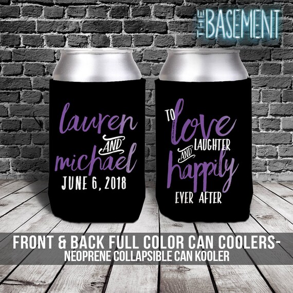 Wedding Reception Can Coolers Love Laughter And Happily Ever Etsy