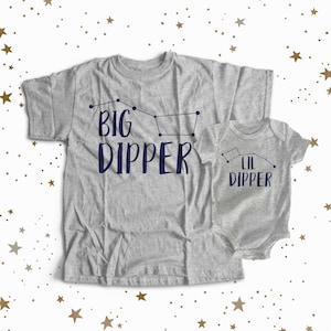 Big dipper lil dipper matching dad and kiddo t-shirt or bodysuit gift set - great gift for dad 22FD-063-Set