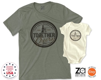 First Father's Day Matching Shirt & Baby Bodysuit Set – Cheers