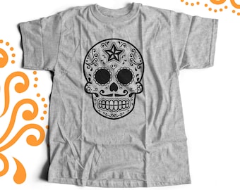dia de los muertos Sugar skull Halloween Tshirt - perfect for Halloween and Day of the Dead - 22SNLF-116