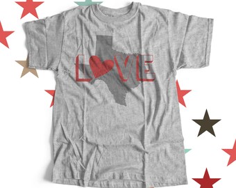 Texas shirt  love texas shirt - i heart texas - state of texas t-shirt - choose any state shirt - unisex t-shirt states - MSTATE-003