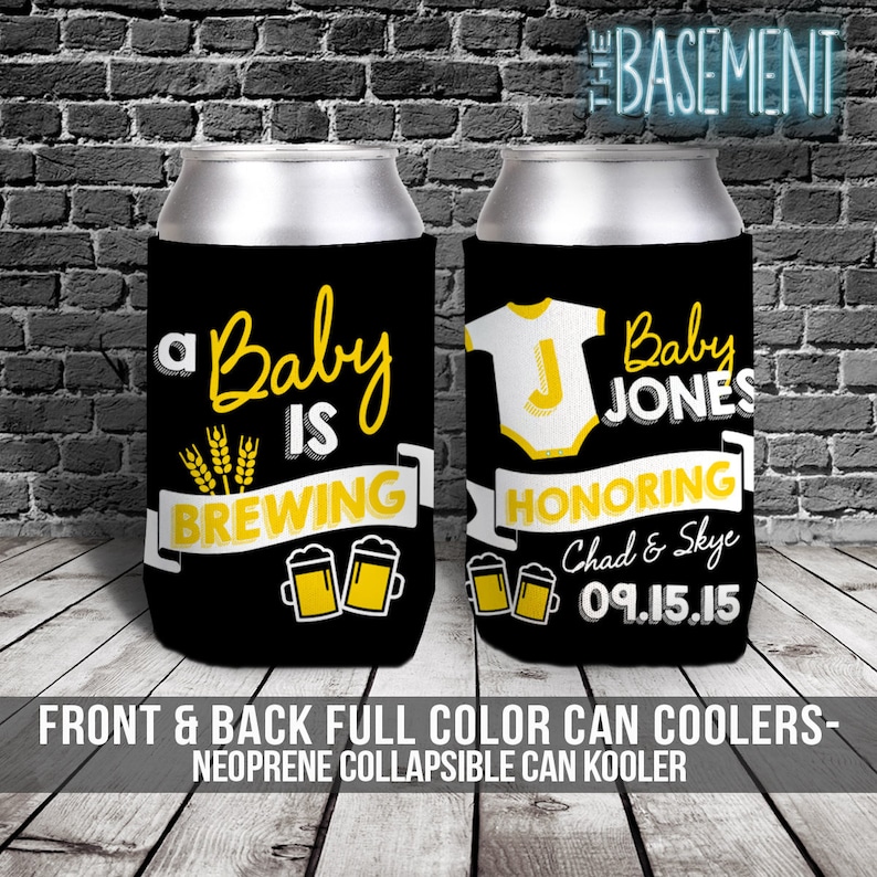couples baby shower can coolies - baby is brewing beverage insul couples baby shower can coolies - baby is brewing beverage insul