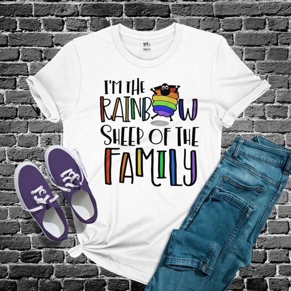 Funny Gay Pride Shirt Rainbow Sheep of 