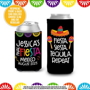 final fiesta bachelorette party or bachelor party can coolies, coolers for wedding bachelorette parties beach MCC-039