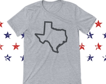 Texas shirt - state of texas t-shirt - choose any state shirt - unisex gray t-shirt states MSTATE-TX