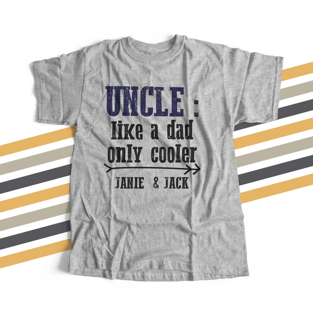 Uncle Shirt Personalized With Kids Names Uncle Tshirt Like a Dad Only