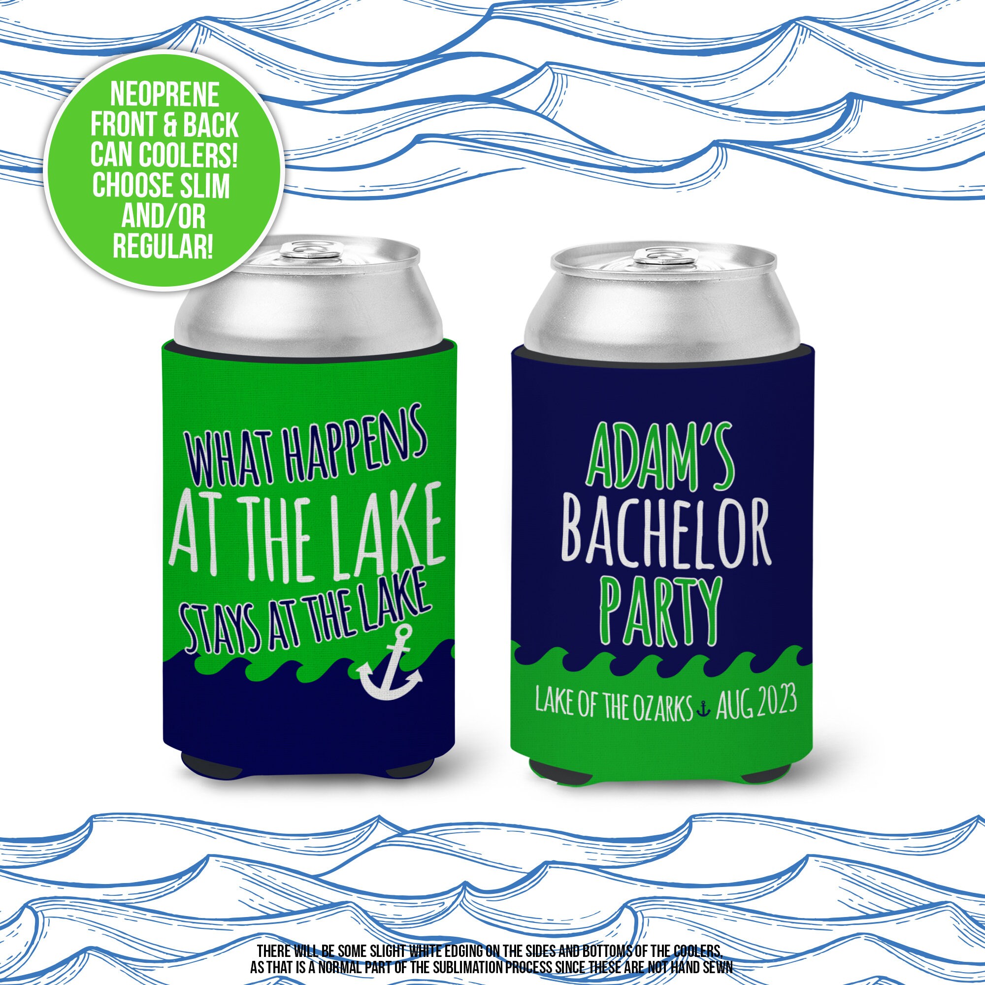 Make My Lake Insulated can cooler Can and bottle holder