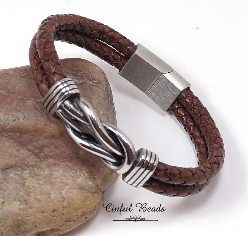 Men's Viking Leather Bracelet Celtic Knot Bracelet for - Etsy