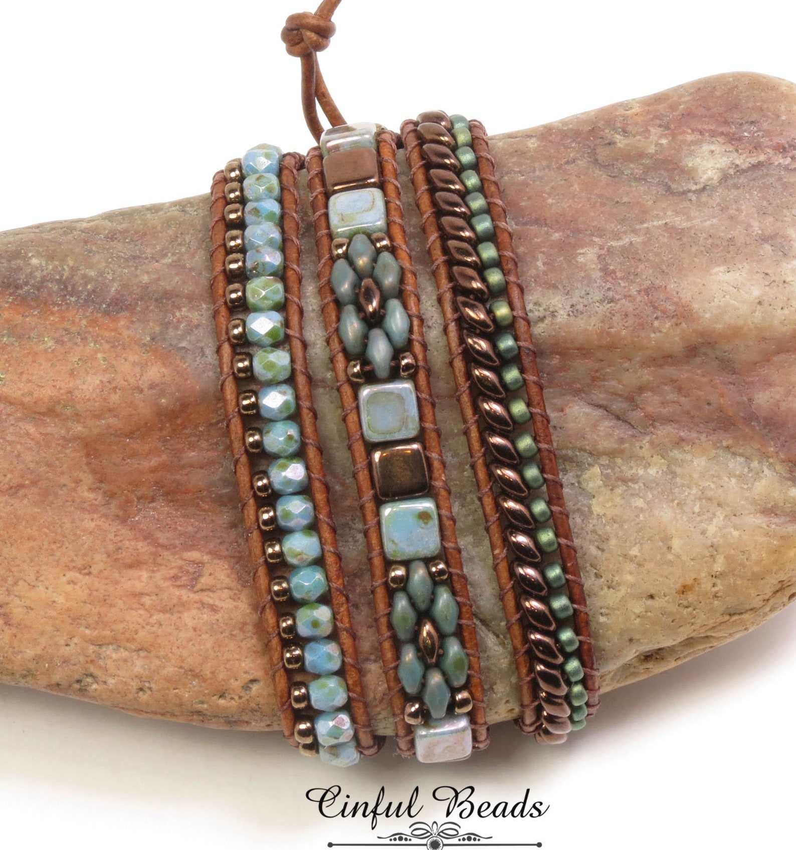 Blue Leather Wrap Bracelet for Women Dark Bronze Leather Etsy