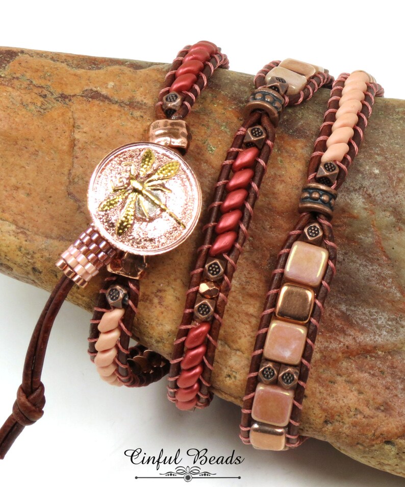 BOHO LEATHER WRAP BraceletBohemian BraceletHawaiian Etsy