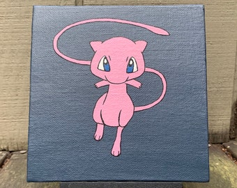 Mythical Legend | Pokemon Mew Original Painting | Acrylics on Canvas