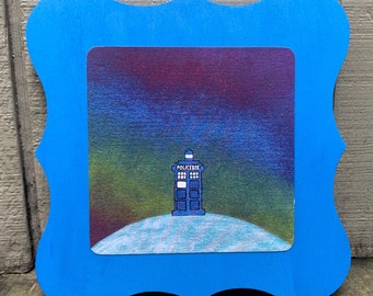 On Top Of The World, At The Edge Of The Universe | Doctor Who TARDIS Art Print