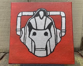 Handles's Cousin | Doctor Who Cyberman Original Painting | Acrylics on Canvas