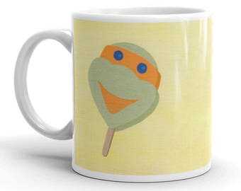 Mikey in the Freezer with Bubble Gum Eyes | TMNT Michelangelo Ice Cream Pop Mug