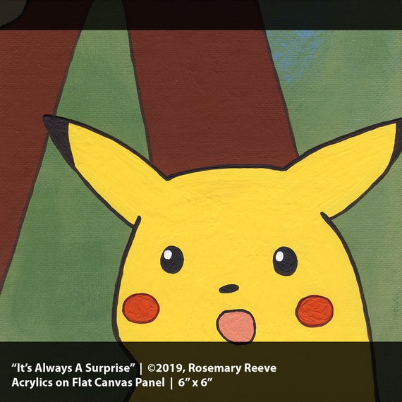 Surprised Pikachu Pokemon Meme 3x5 Flag