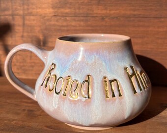 Rooted in Him • Handmade Christian Mug • handmade ceramic mug • real gold