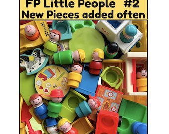 Vintage Fisher Price Little People furniture cars Play Pieces #2
