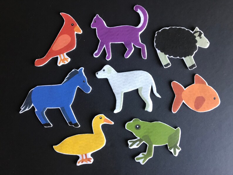 Brown Bear Felt Board // Flannel Board Pieces // Preschool Etsy