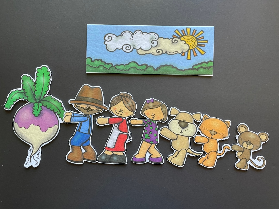 The Enormous Turnip Felt // Flannel Board Pieces // Russian Folk Tale