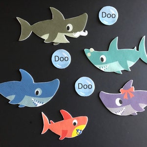 Baby Shark Felt Board Story // Flannel Board Pieces // Baby Shark Felt Story // Ocean Set // Felt Board // image 2