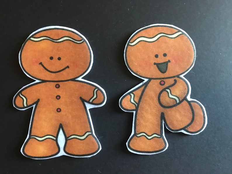 Gingerbread Man Felt // Flannel Board Pieces // Preschool // Teaching // Cognitive Skills // Animals // Language image 7