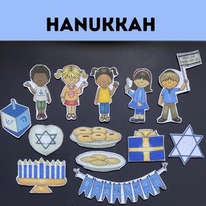 Hanukkah Felt // Flannel Board Pieces  // Preschool // Pre K // Elementary // Holiday //