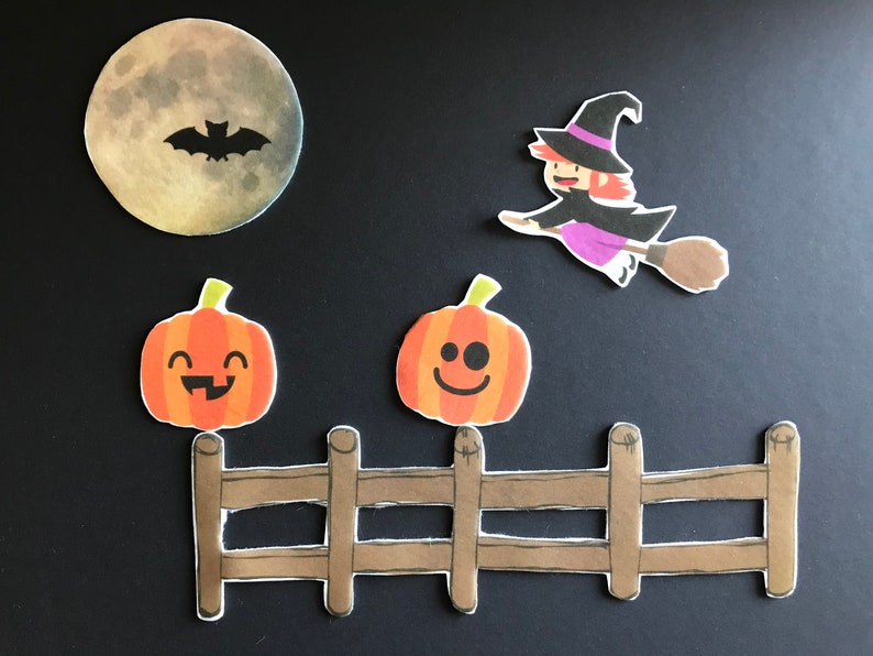 5 Little Pumpkins Felt Board Story // Flannel Board Pieces // Pretend ...