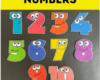 Numbers Counting Felt Pieces // Flannel Board Pieces // Felt Game // Children // Preschool // Pre-K // Math // Counting