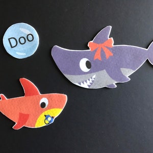 Baby Shark Felt Board Story // Flannel Board Pieces // Baby Shark Felt Story // Ocean Set // Felt Board // image 3