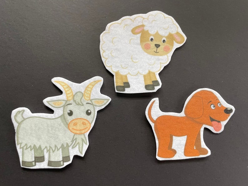 Farm Felt 2 // Flannel Board Pieces // Felt Board // Animals // Pretend Play image 5