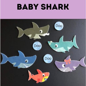 Baby Shark Felt Board Story // Flannel Board Pieces // Baby Shark Felt Story // Ocean Set // Felt Board // image 1