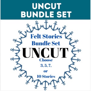 Felt Board Stories UnCut Bundle Set- 3, 5, 7 or 10 Pre Cut Felt s // Flannel Board //  Pretend Play // Save // Create your own Bund