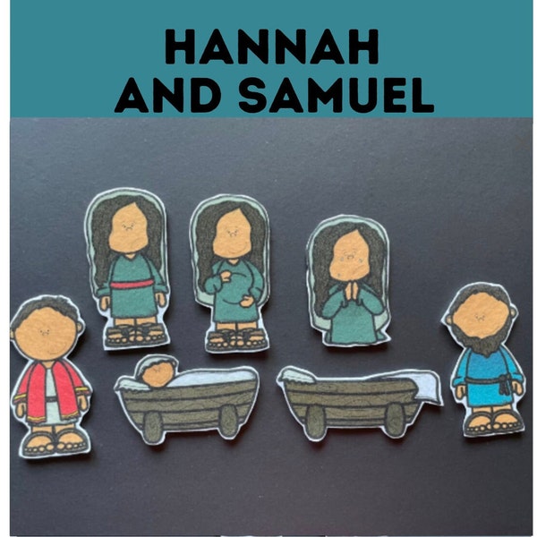 Hannah and Samuel Bible Felt Pieces  // Flannel Board Pieces  // Preschool  // Sunday School //