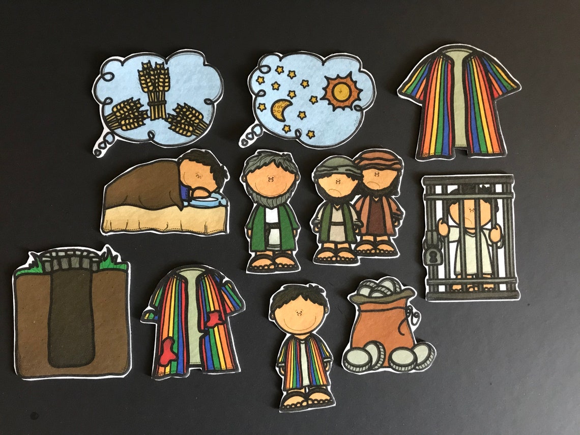 Joseph Bible Story Felt Pieces // Flannel Board Pieces // Etsy