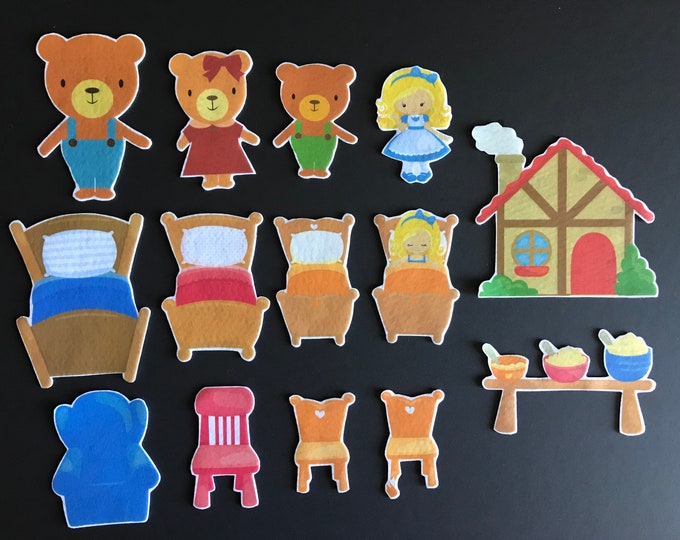 Goldilocks and the Three Bears Felt Board Story 2 // Flannel - Etsy