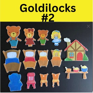 Goldilocks And The Three Bears Felt Board Story #2 // Flannel Board Pieces // Imagination // Children // Classic Story //