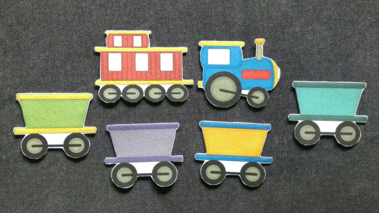 Train Felt Board Set // Flannel Board // Imagination // Etsy