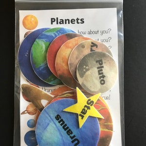 Solar System Planets Felt // Children // Space // Flannel Board Pieces // Preschool // Planets // Stars image 3