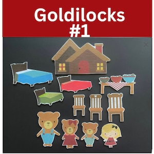 Goldilocks And The Three Bears Felt Board Story #1 // Flannel Board Pieces // Imagination // Children // Classic Story //