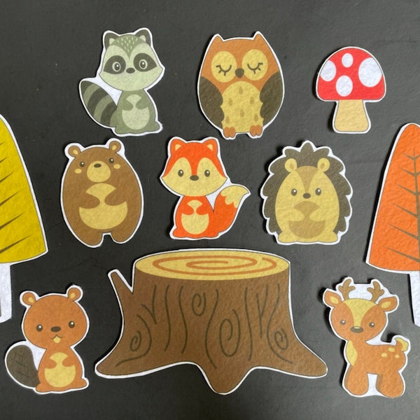 Woodland Animals Felt  #2 // Flannel Board Pieces  // Preschool // Teacher Story // Forest Animals