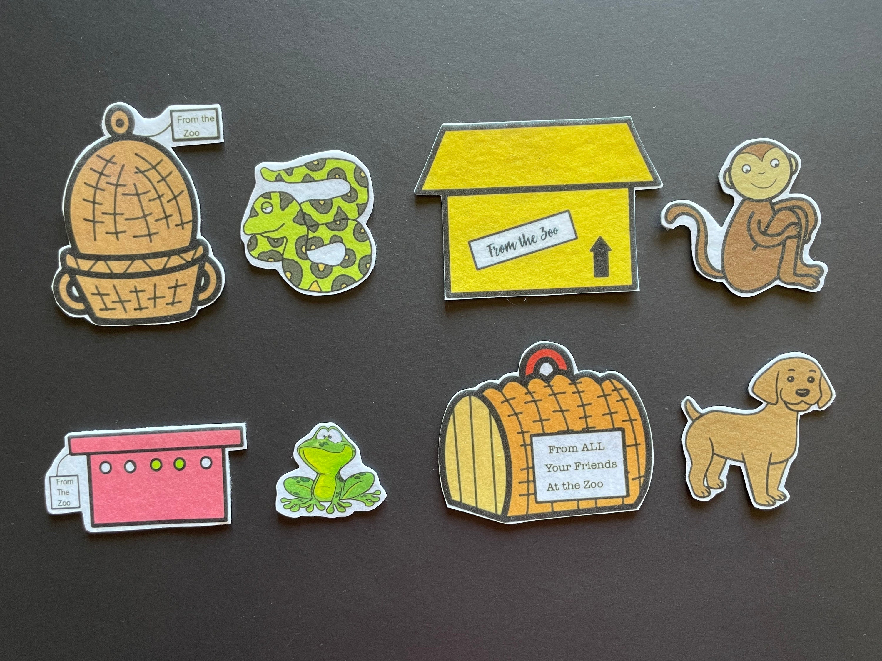 Dear Zoo Felt Pieces // Flannel Board Pieces Pieces // Etsy