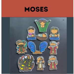 Moses Bible Felt Pieces // Flannel Board Pieces // Preschool // Sunday School // image 2